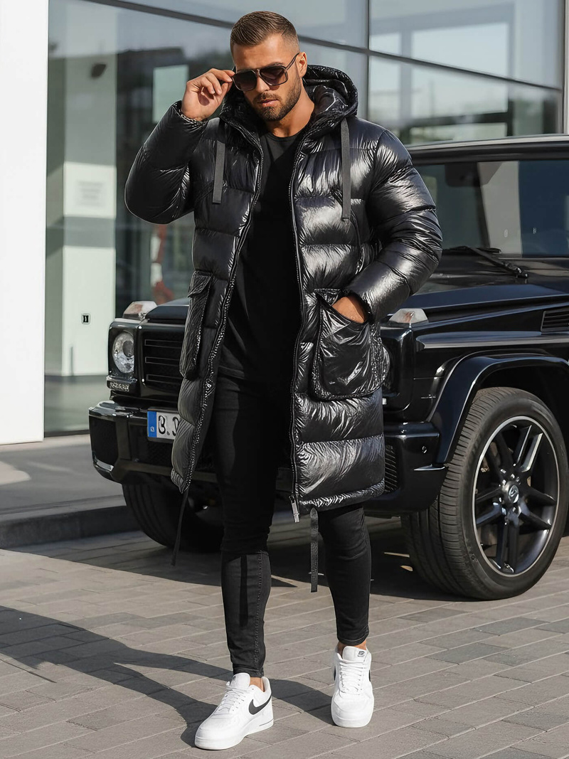 Moška zimska jakna črna OZONEE O/M3205Z