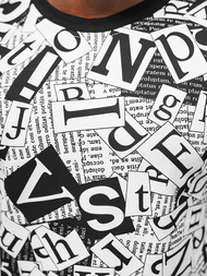 Moška jopa belo-črna OZONEE JS/8B1135/1