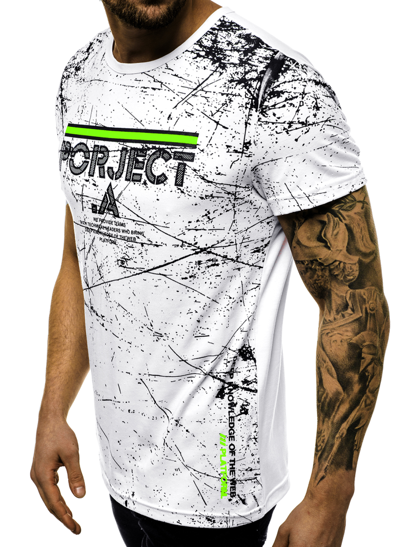 Moška majica bela OZONEE JS/SS10917