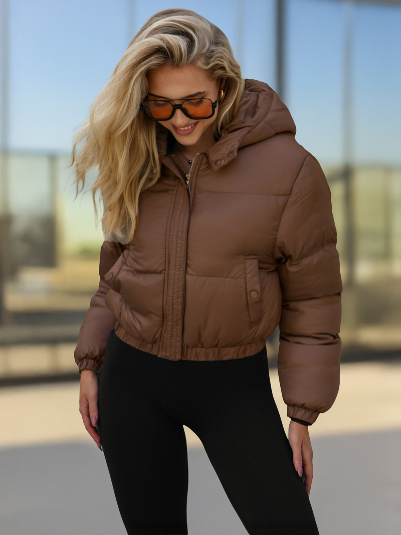 Ženska jakna čokolada OZONEE JS/5M3260/158Z