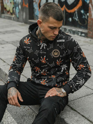 Moška jopa s kapuco črna OZONEE O/B266Z