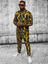 Komplet moški - jakna in hlače chino, zlati OZONEE O/5554/21Z