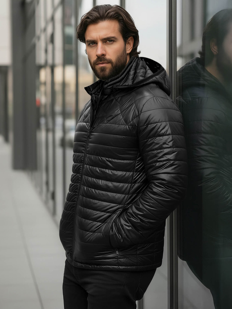 Moška jakna črna OZONEE JS/16M9328/392BZ