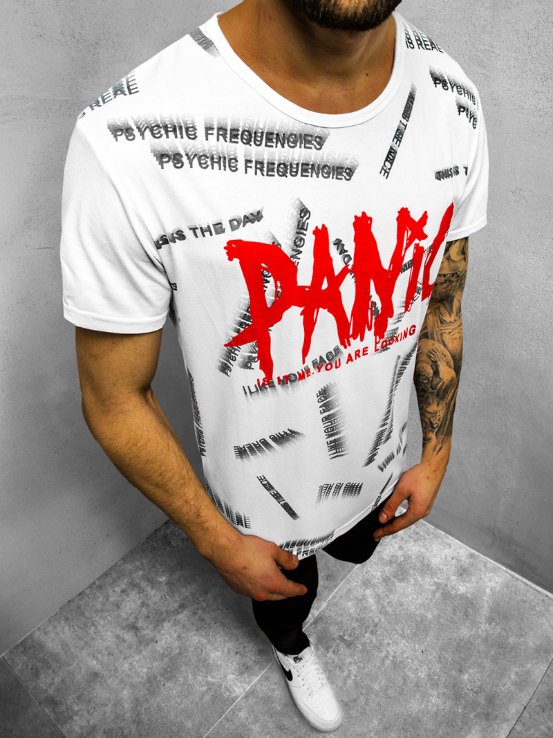 Moška majica bela OZONEE JS/KS1998Z