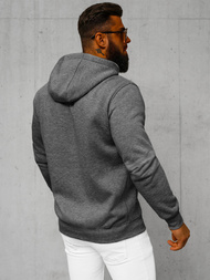 Moška jopa s kapuco temno-siva OZONEE JS/2008Z