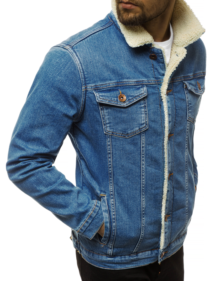 Moška jeans jakna svetlo-modra OZONEE BN/5938