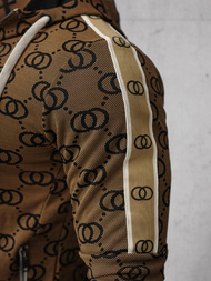 Moška trenirka temno-bež OZONEE O/FF5053AB