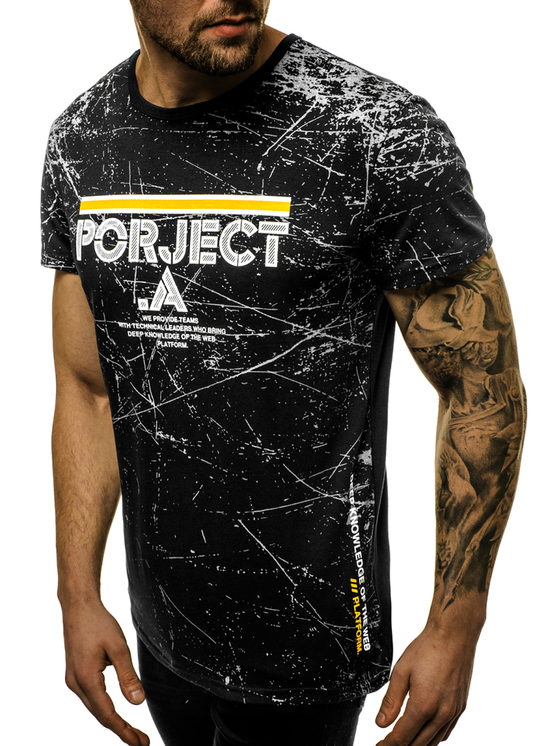 Moška majica črna OZONEE JS/SS10917