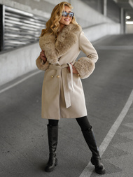 Ženski plašč ecru OZONEE JS/61M8509/280