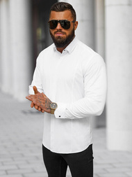 Elegantna moška srajca bela OZONEE O/V119