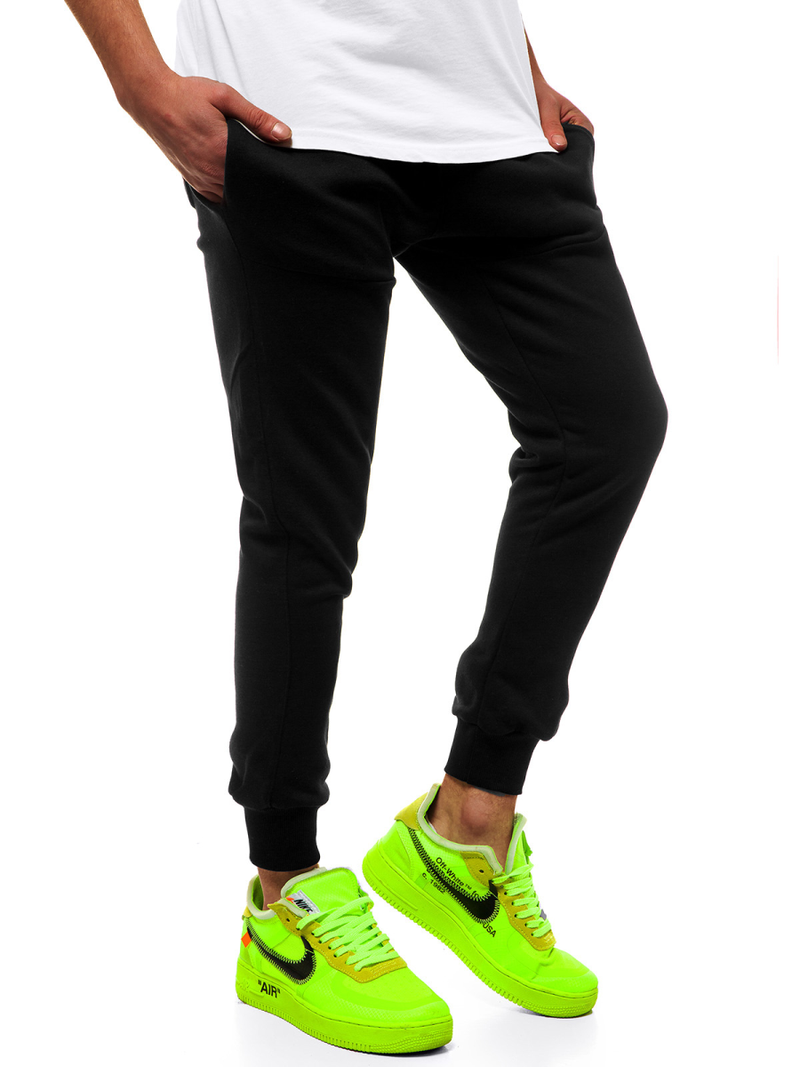 Moške športne hlače črno-rumene OZONEE G/11129