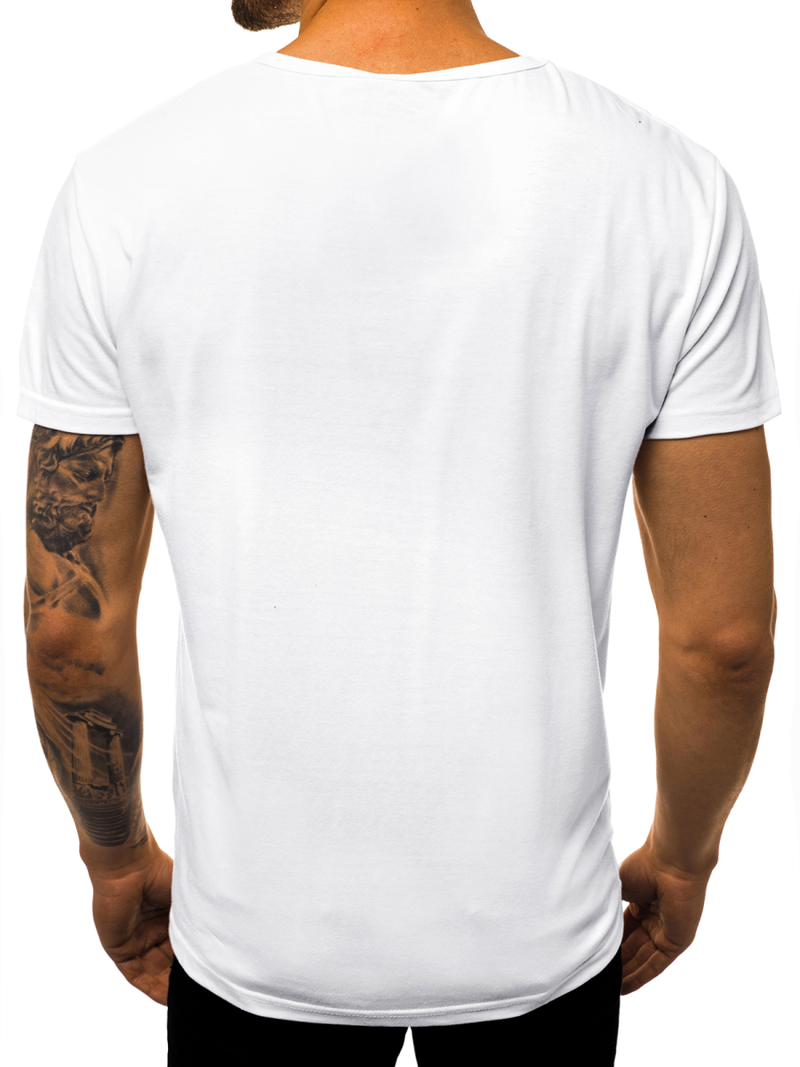 Moška majica bela OZONEE JS/KS1945