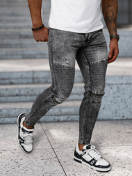 Moške kavbojke Črne OZONEE NB/MP0069N