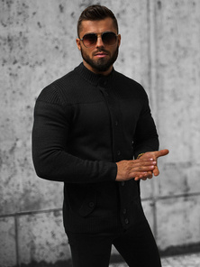 Moški pulover črn OZONEE NB/MM6011/4