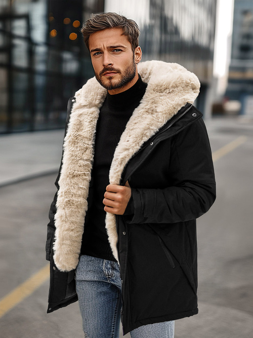 Moška zimska jakna črna OZONEE JS/22M316/392Z