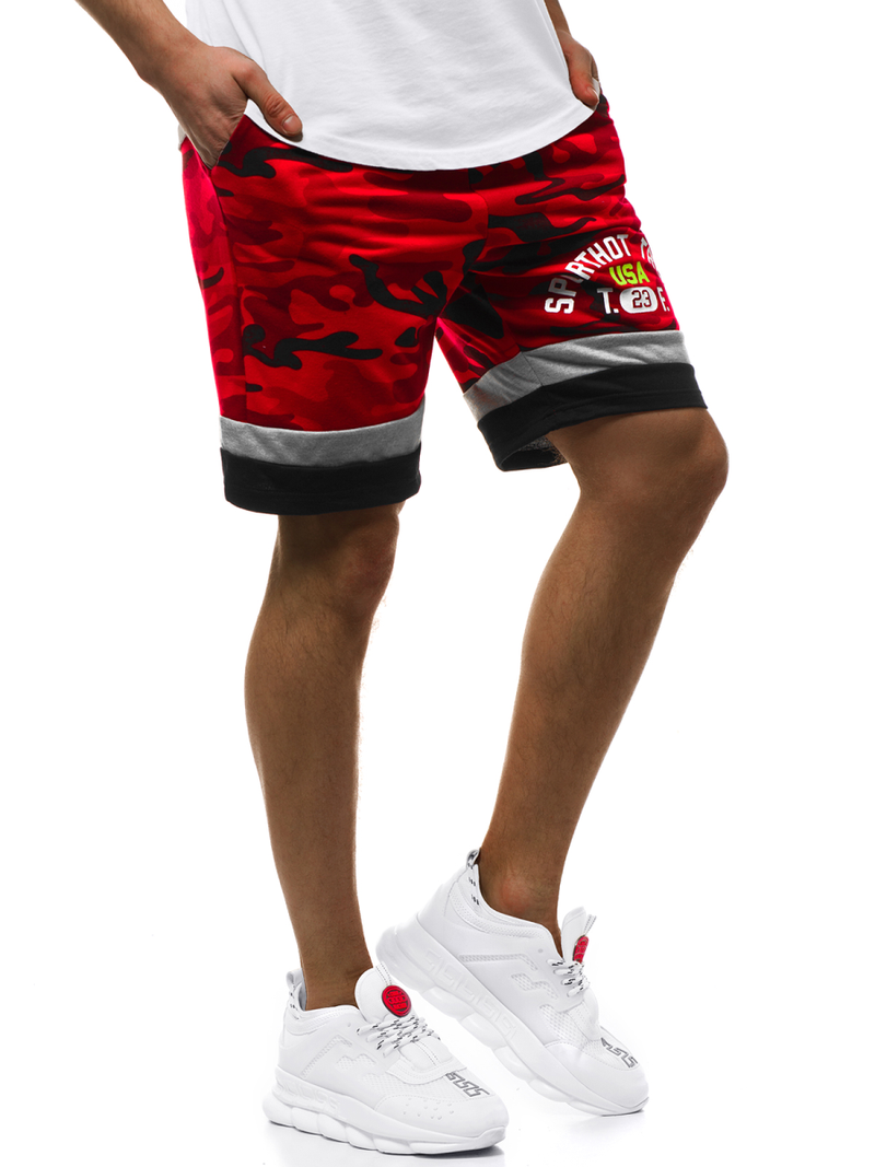 Moške kratke hlače rdeče OZONEE JS/KK300152