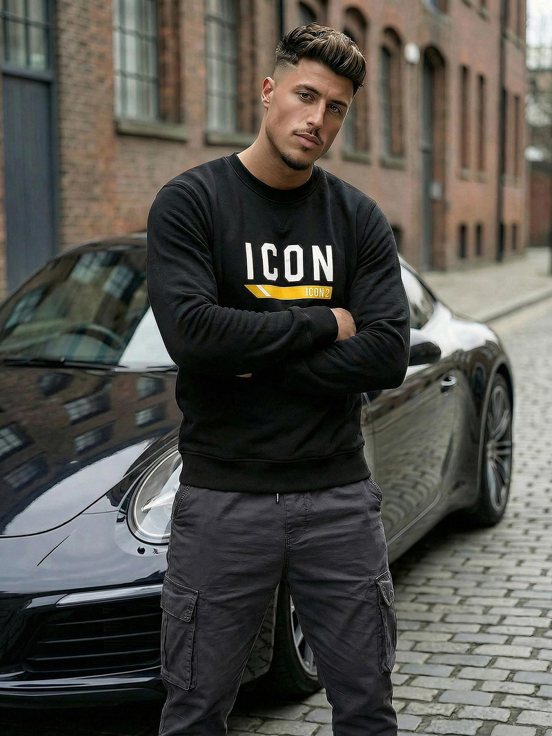 Moška jopa črna OZONEE JS/8B1753/3