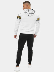 Moška trenirka belo-črna OZONEE O/HM685