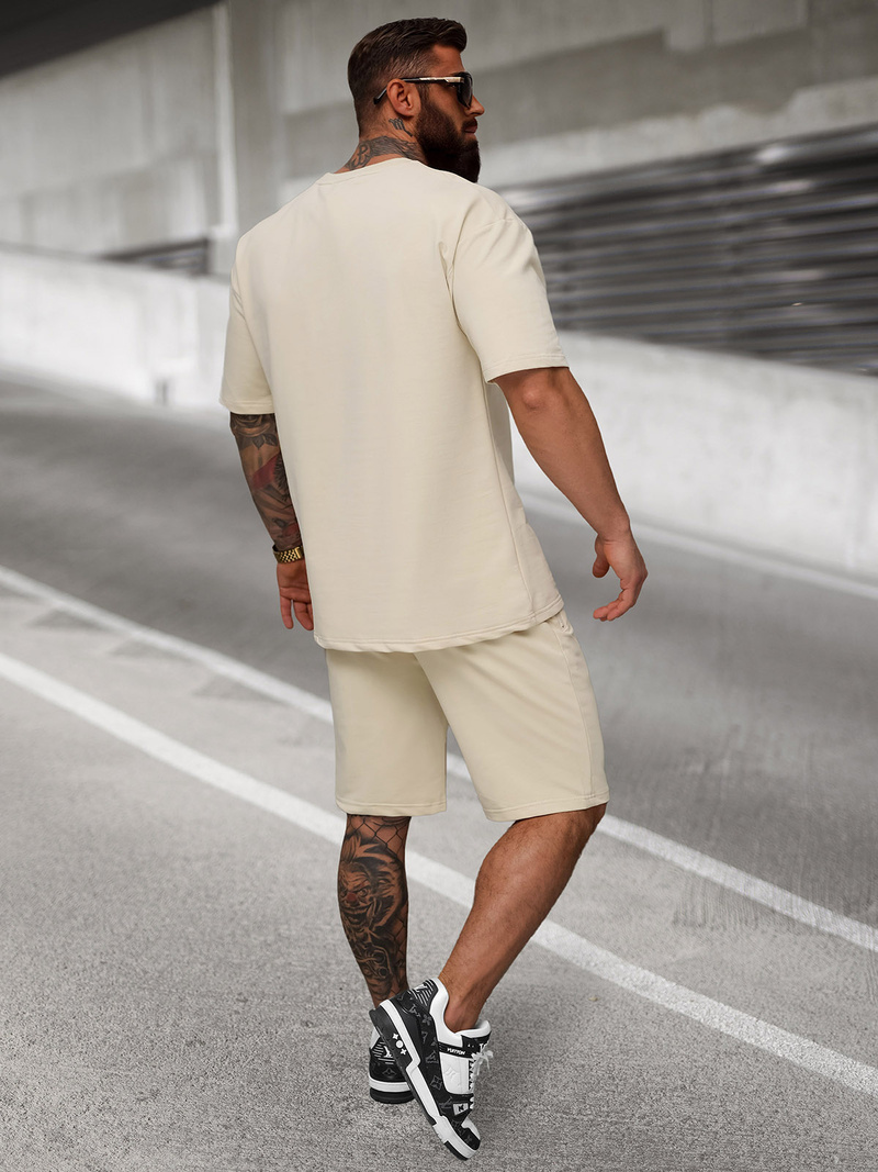 Moška trenirka bež OZONEE JS/27C6531/6