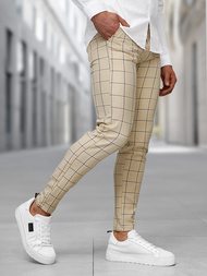 Moške hlače chino bež OZONEE DJ/5522Z