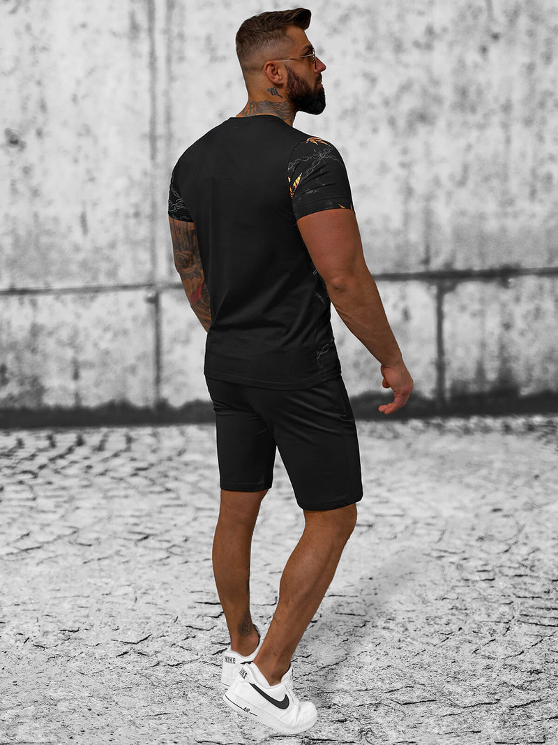 Moška trenirka črna OZONEE O/HM757Z