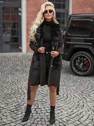 Ženski plašč črna OZONEE JS/53M5200/1Z