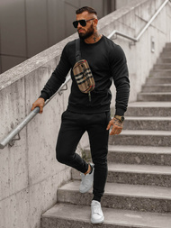 Moška trenirka črna OZONEE JS/68C10380/3Z