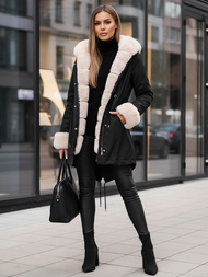 Ženska zimska jakna črna OZONEE JS/M763/392Z