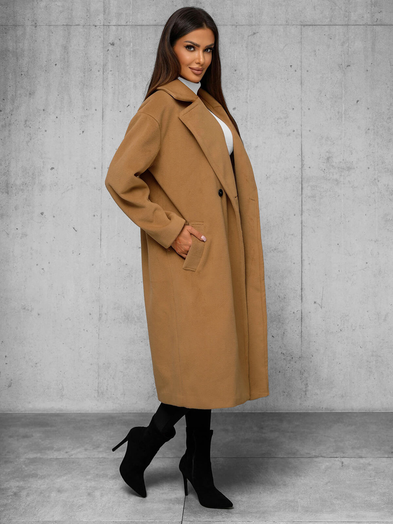 Ženski plašč camel OZONEE JS/11Z8161