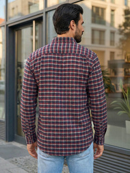 Elegantna moška srajca bordo OZONEE V/V176Z