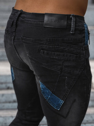 Moške Kavbojke Črne OZONEE NB/MP0025NZ