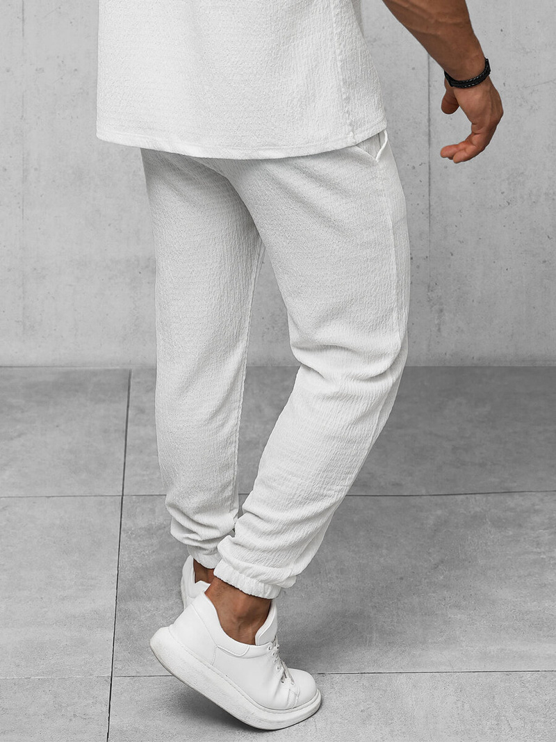 Moške športne hlače bele OZONEE O/K960SP