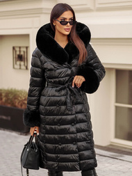 Ženski plašč črni OZONEE JS/5M3160/392Z