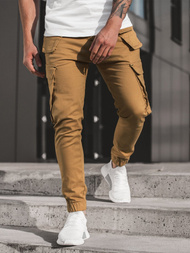 Moške hlače chino jogger camel OZONEE G/2788