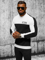 Moška jopa belo-črna OZONEE O/P2032