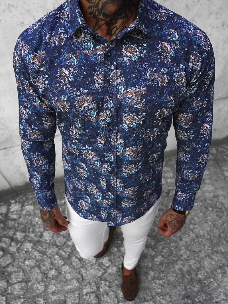 Moška karirasta srajca barvita OZONEE O/2622Z