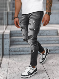 Moške Kavbojke Črne OZONEE NB/MP0152N