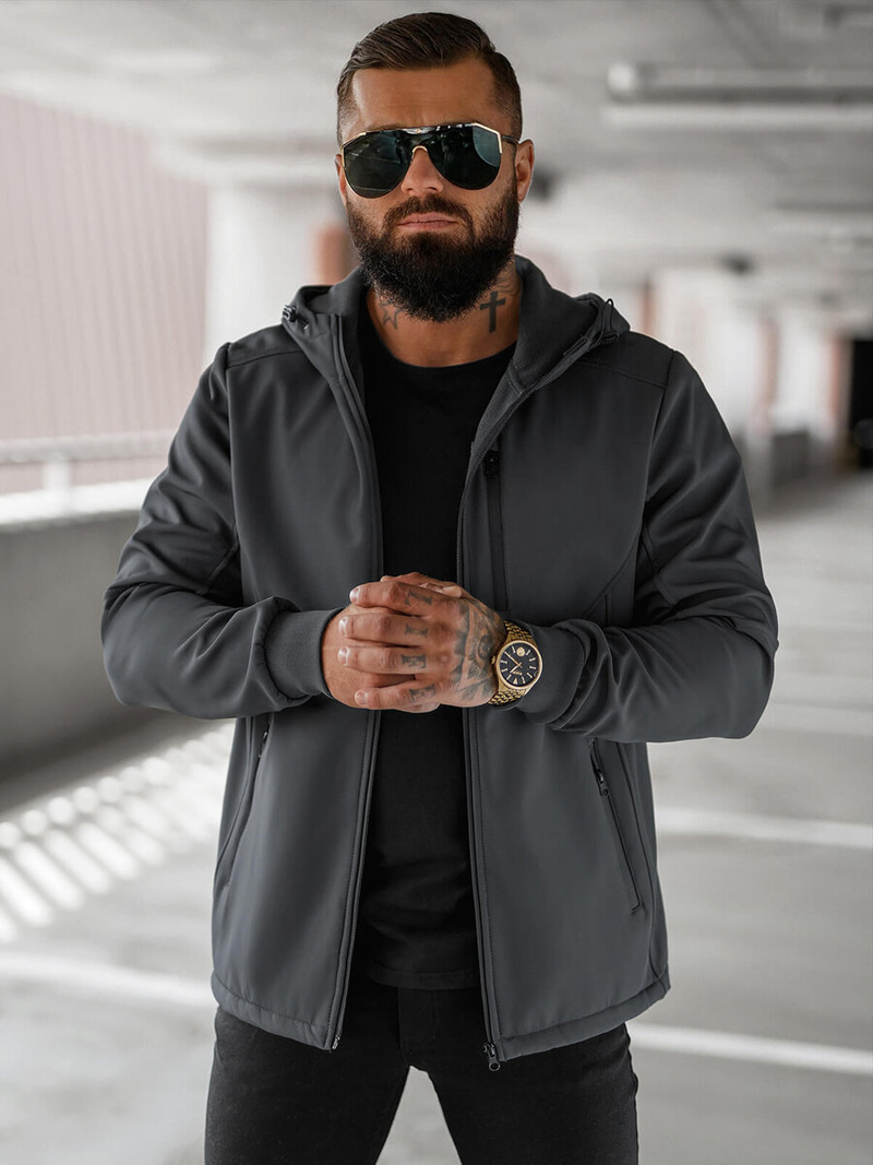Moška softshell jakna grafitna OZONEE JS/27B6529/5Z