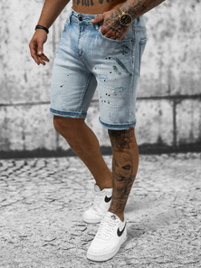 Moške kratke jeans hlače svetlomodre OZONEE NB/MP0262BC