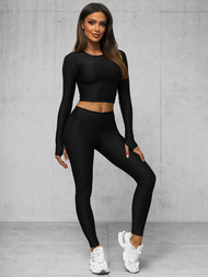 Ženski dvodelni komplet trenirka črni OZONEE O/22060Z