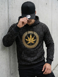 Moška jopa s kapuco črna OZONEE O/B265Z