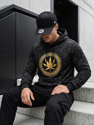 Moška jopa s kapuco črna OZONEE O/B265Z