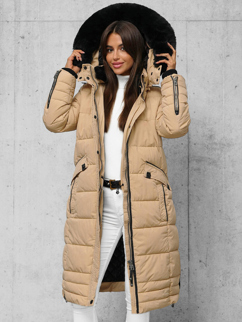 Ženska jakna bež OZONEE O/W377