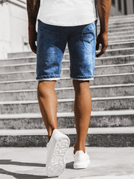 Moške kratke jeans hlače modre OZONEE RF/HY338