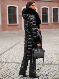 Ženski plašč črni OZONEE JS/5M3160/392Z