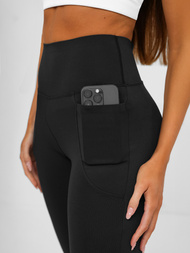 Ženske pajkice s širokimi nogami črne OZONEE JS/13K1810/3