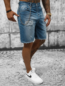 Moške kratke jeans hlače modre OZONEE DP/172