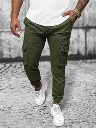Moške Hlače Chino Jogger Zelene OZONEE NB/MP0201MV
