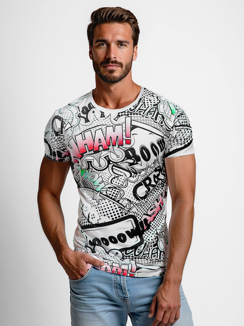 Moška majica beli OZONEE O/T137/1Z