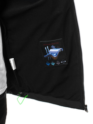 Moška softshell jakna s kapuco črno-zelena OZONEE GE/12263